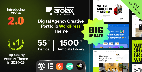 Arolax 4.0.5 - Creative Digital Agency Theme