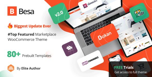 Besa 2.3.19 - Elementor Marketplace WooCommerce Theme