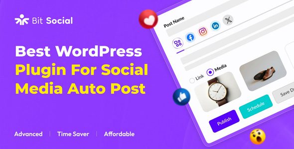 Bit Social Pro 1.13.10 - Social Media Scheduler and Auto Poster Plugin