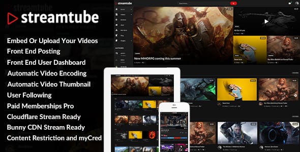 StreamTube 4.17 - Video Streaming WordPress Theme