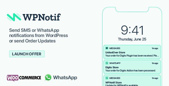WPNotif 3.3 - WordPress SMS & WhatsApp Message Notifications