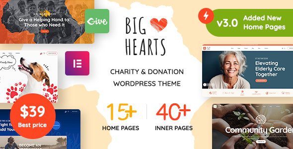 BigHearts 3.1.18 - Charity & Donation WordPress Theme
