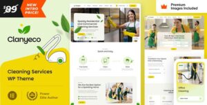 ClanyEco 24 – Cleaning Services WordPress Theme