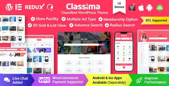 Classima 2.14.1 - Classified Ads WordPress Theme