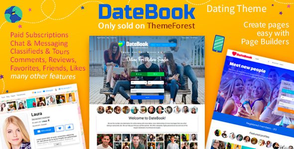 DateBook 5.0.3 - Dating WordPress Theme