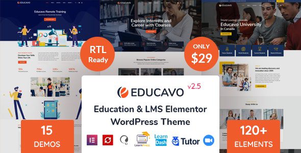 Educavo 3.4.2 - Education WordPress Theme