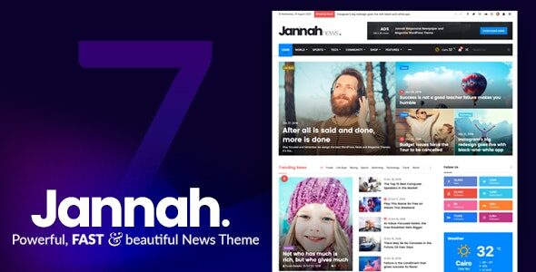 Jannah 7.6.5 - Newspaper Magazine News BuddyPress WordPress Theme
