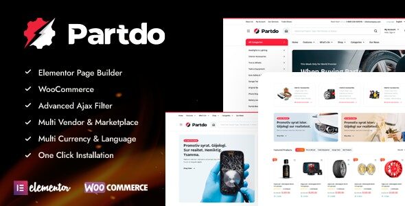 Partdo 1.4.8 - Auto Parts and Tools Shop WooCommerce Theme