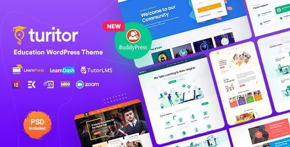 Turitor 1.5.4 - Education WordPress Theme