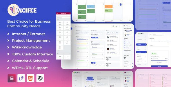 Woffice 5.4.35 - Intranet, Extranet & Project Management WordPress Theme