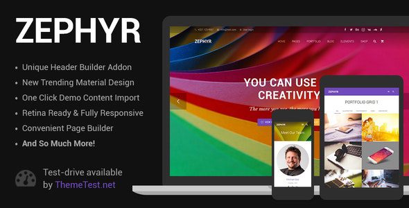 Zephyr 8.45.1 - Material Design WordPress Theme